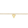 14K Yellow Gold Initial V Bracelet