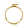 14K Yellow Gold Initial V Stackable Ring
