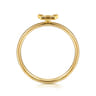 14K Yellow Gold Initial W Stackable Ring