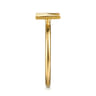 14K Yellow Gold Initial W Stackable Ring