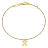 14K Yellow Gold Initial X Bracelet