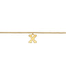 14K Yellow Gold Initial X Bracelet