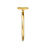 14K Yellow Gold Initial X Stackable Ring