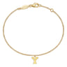 14K Yellow Gold Initial Y Bracelet