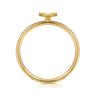 14K Yellow Gold Initial Y Stackable Ring