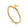 14K Yellow Gold Initial Z Stackable Ring