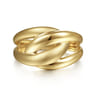 14K Yellow Gold Intersecting Links Ring