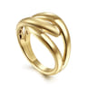 14K Yellow Gold Intersecting Links Ring