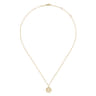 14K Yellow Gold Interwoven Floral Pendant Necklace
