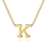 14K Yellow Gold K Initial Necklace
