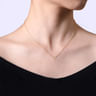 14K Yellow Gold K Initial Necklace