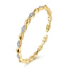 14K Yellow Gold Kite Pyramid Diamond Hard Cuff Bangle Bracelet - 0.35 ct