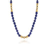 14K Yellow Gold Lapis Beads Necklace