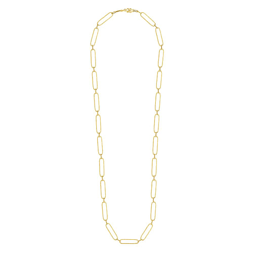 14K Yellow Gold Large Link Chain Necklace - Shot 2