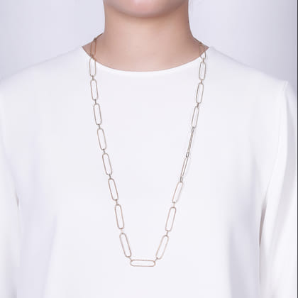 14K Yellow Gold Large Link Chain Necklace