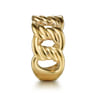 14K Yellow Gold Large Link Wide Band Ring