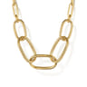 14K Yellow Gold Large Oval Link Chain Necklace