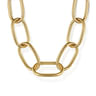 14K Yellow Gold Large Oval Link Chain Necklace