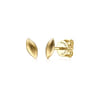14K Yellow Gold Leaf Stud Earrings