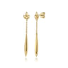 14K Yellow Gold Linear Drop Earrings