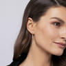 14K Yellow Gold Linear Graduated Diamond Station Drop Earrings in size 45mm - 0.6 ct