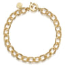 14K Yellow Gold Link Bracelet 7mm-Bujukan