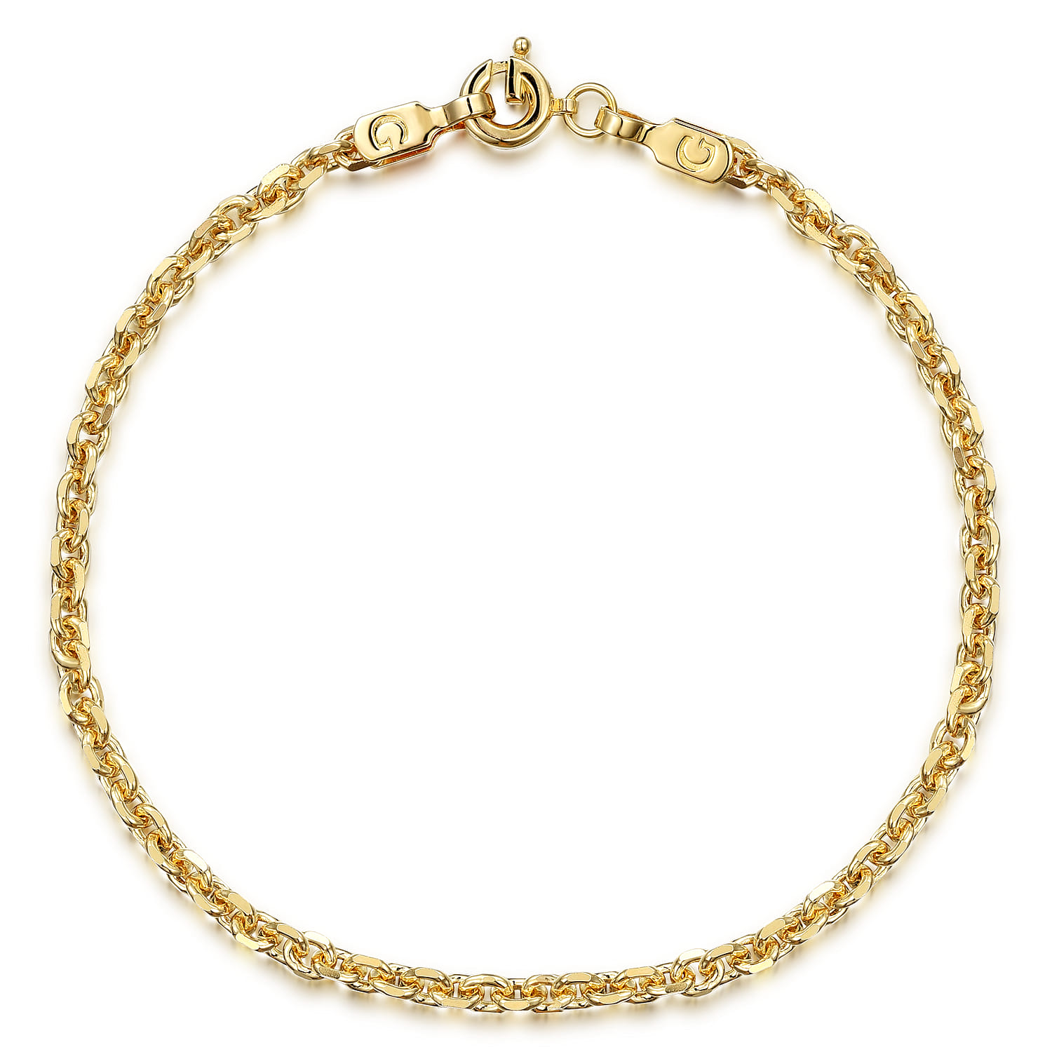 14K Yellow Gold Link Chain Bracelet - Shot 1