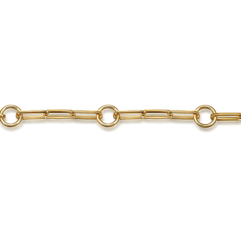 14K Yellow Gold Link Chain Bracelet - Shot 2