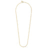 14K Yellow Gold Link Chain Necklace with Twisted Rope Stations