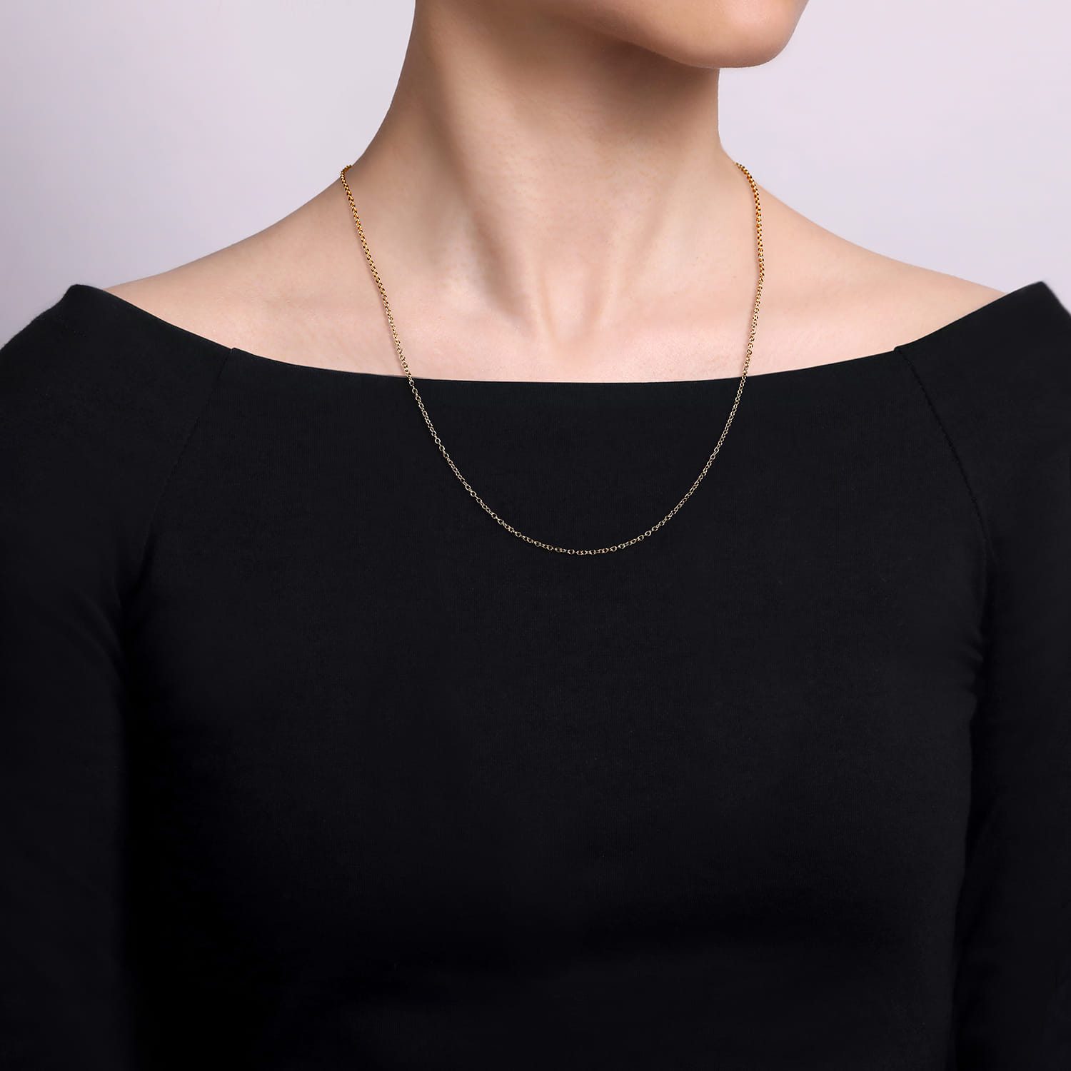 14K Yellow Gold Link Chain Necklace - Shot 3