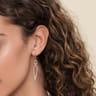 14K Yellow Gold Long Diamond Teardrop Earrings - 1 ct