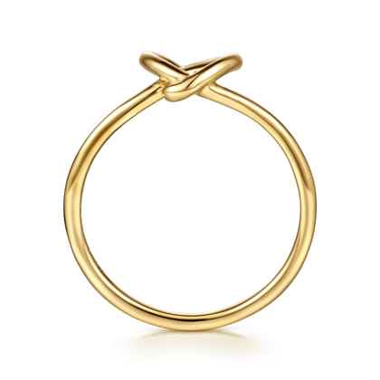 14K Yellow Gold Love Knot Stackable Ring