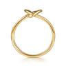 14K Yellow Gold Love Knot Stackable Ring
