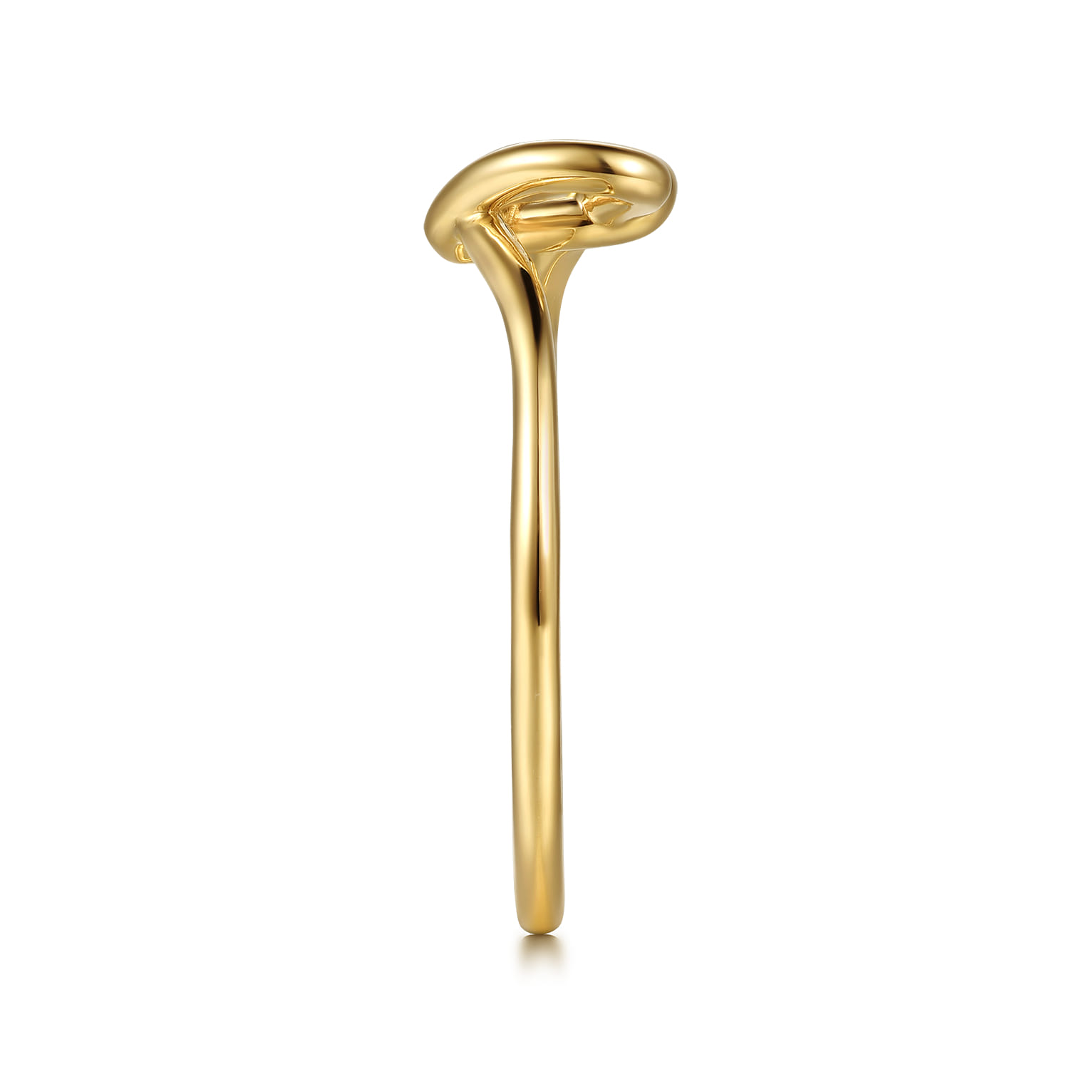 14K Yellow Gold Love Knot Stackable Ring - Shot 4
