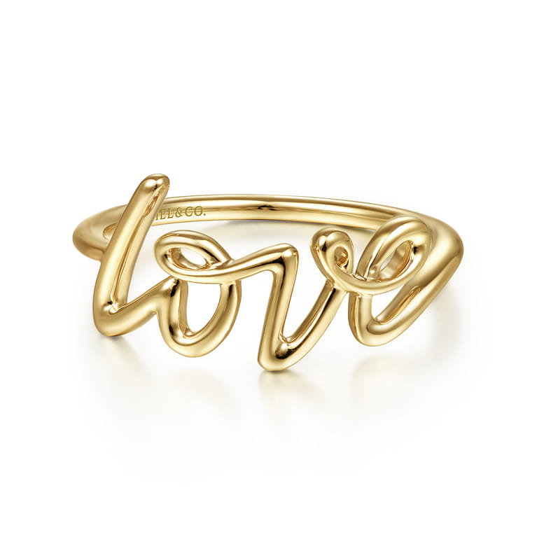 14K Yellow Gold Love Ring - Shot 1