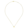 14K Yellow Gold M Initial Necklace