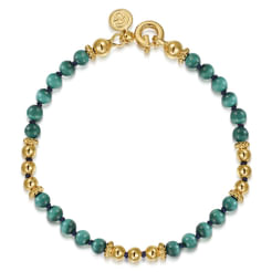 14K-Yellow-Gold-Malachite-Beads-Bracelet1