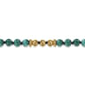 14K Yellow Gold Malachite Beads Bracelet