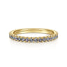 14K Yellow Gold Manmade Alexandrite Stackable Ring