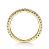 14K Yellow Gold Manmade Alexandrite Stackable Ring