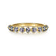 14K Yellow Gold Manmade Alexandrite Stackable Ring