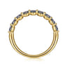 14K Yellow Gold Manmade Alexandrite Stackable Ring