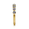 14K Yellow Gold Manmade Alexandrite Stackable Ring