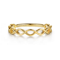 14K Yellow Gold Maqurise Shape Stackable Ring