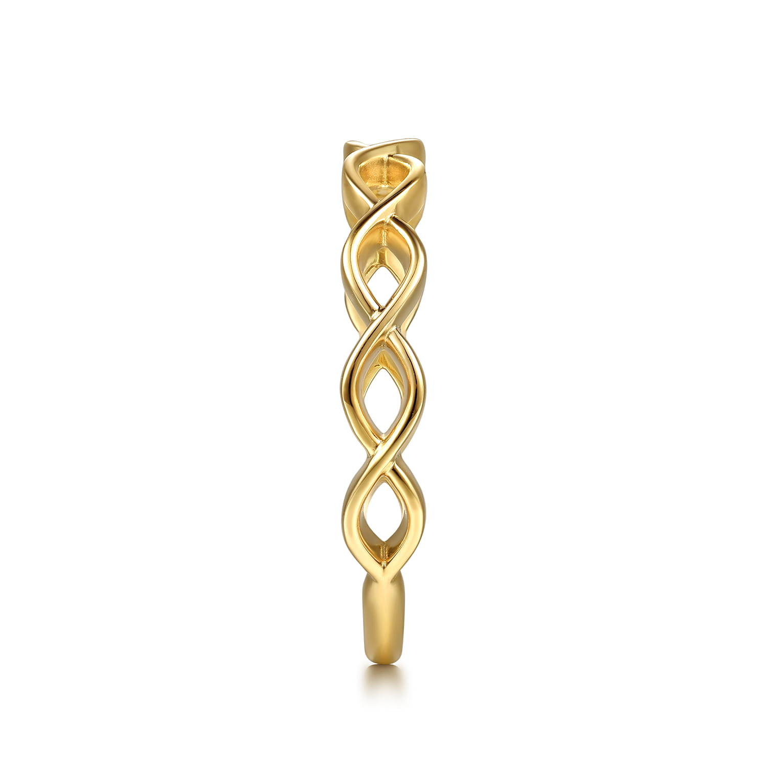 14K Yellow Gold Maqurise Shape Stackable Ring - Shot 4