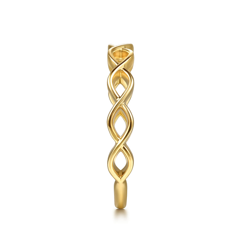 14K Yellow Gold Maqurise Shape Stackable Ring - Shot 4
