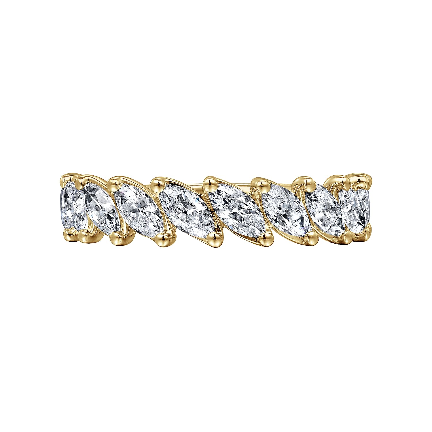14K Yellow Gold Marquise Diamond Anniversary Band @ $7400 14K Yellow Gold Marquise Diamond Anniversary Band @ $7400