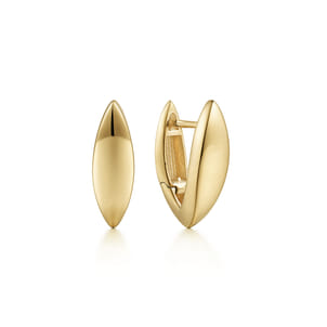14K Yellow Gold Marquise Earrings