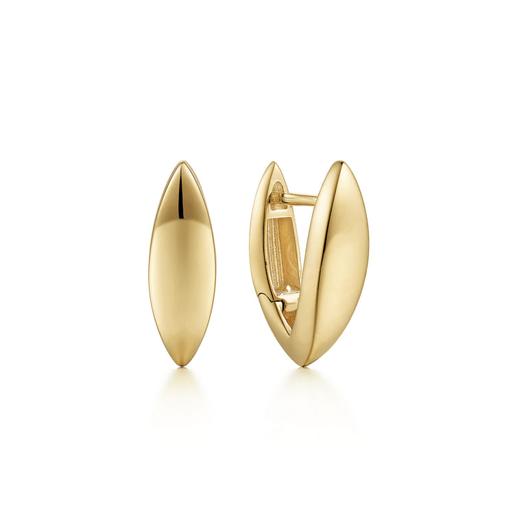 14K Yellow Gold Marquise Earrings - Shot 1