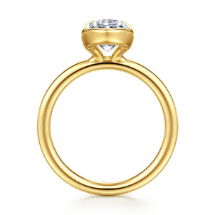 14K Yellow Gold Marquise Shape Solitaire Diamond Engagement Ring